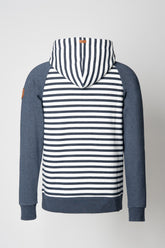 Sweat à capuche à rayures Alani marine